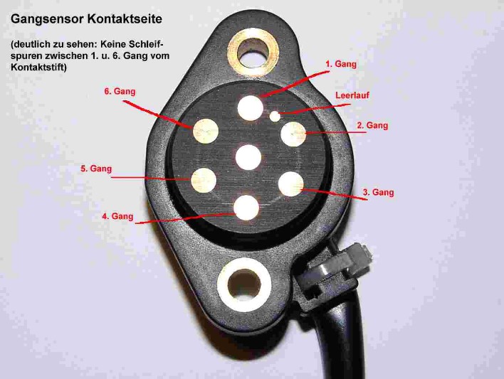 Gangsensor Kontaktseite